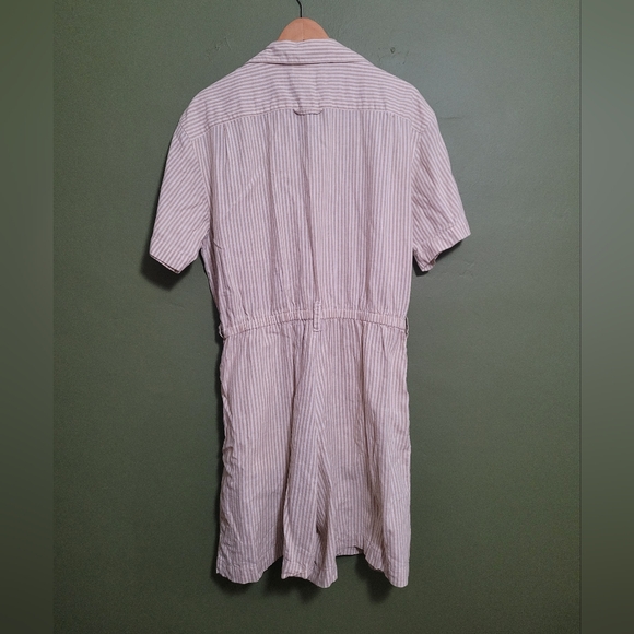 Vintage Esprit Collection Striped Linen Blend Romper – Size L - Picture 4 of 5